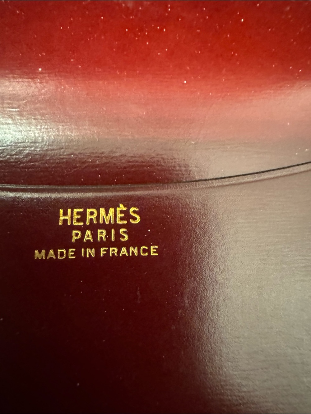 Hermes Men's Leather Passport Cover in deep burgundy/rouge EUC - Picture 4 of 9
